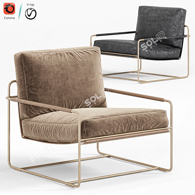 Elegant Riviera Armchair Frag 2015 3D model image 1