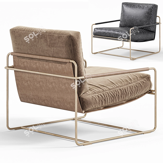 Elegant Riviera Armchair Frag 2015 3D model image 2