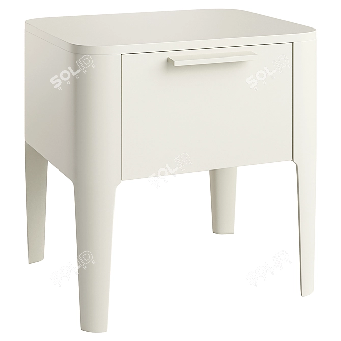 Ellipse Type 1-Drawer Nightstand 3D model image 1
