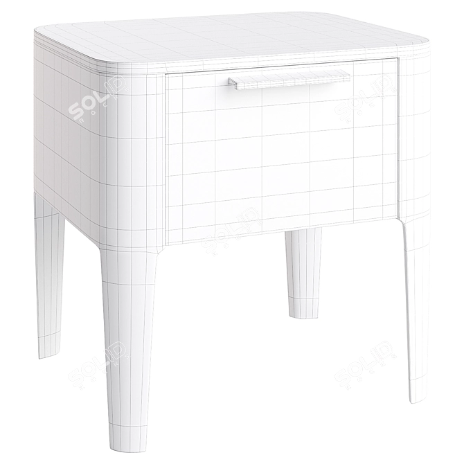 Ellipse Type 1-Drawer Nightstand 3D model image 5