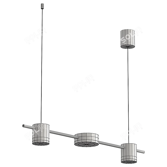 Modern Metal Pendant Light Fixture 3D model image 3