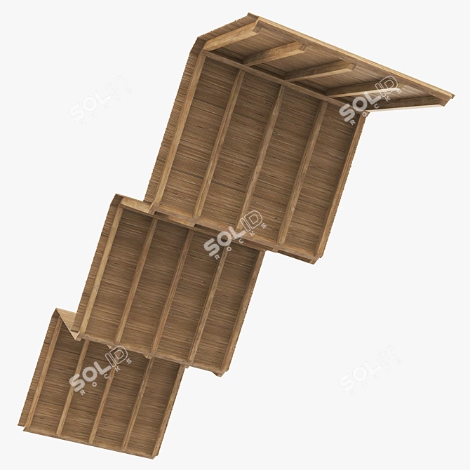 Polygonal Beam Decor Model 3D model image 4