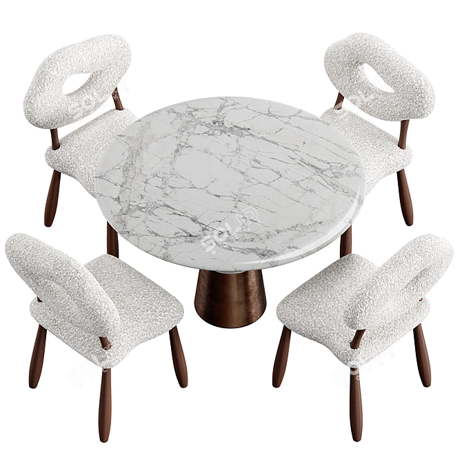  Sky Chair Mystique Marble Table 3D model image 4