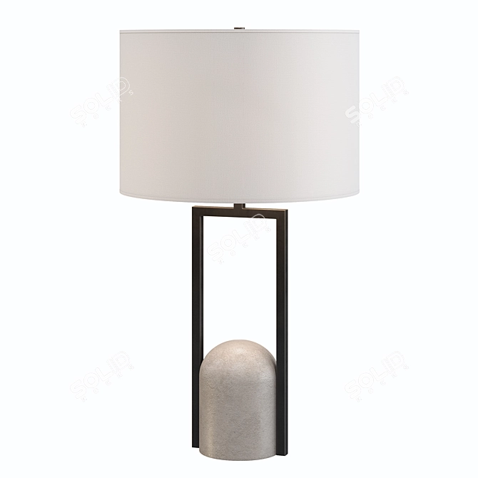 Contemporary Aliyah Table Lamp 3D model image 1