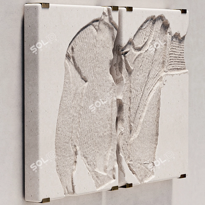 Mixed-Media Torso Art Sculptures 3D model image 3