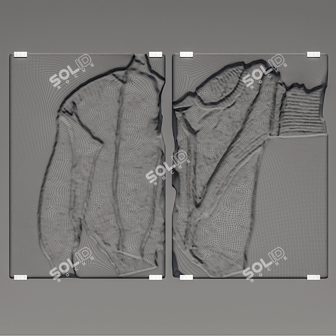 Mixed-Media Torso Art Sculptures 3D model image 4