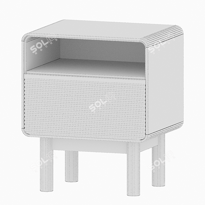 Kemp Bedside Table: Elegant Design 3D model image 3