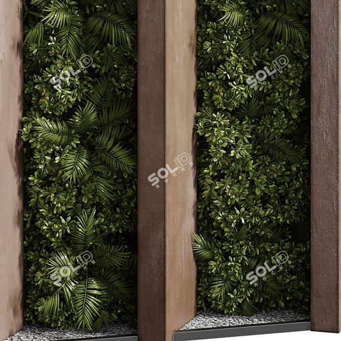 High-Quality Green Wall Model 3D model image 2