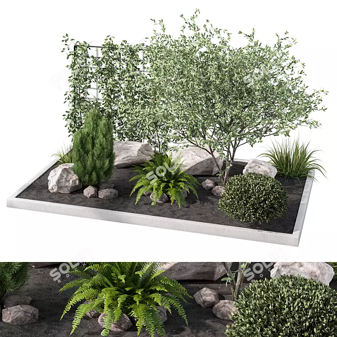 Botanical Garden Set: Lush Greenery 3D model image 1