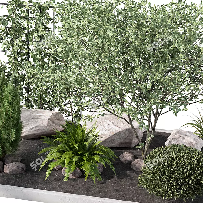 Botanical Garden Set: Lush Greenery 3D model image 4