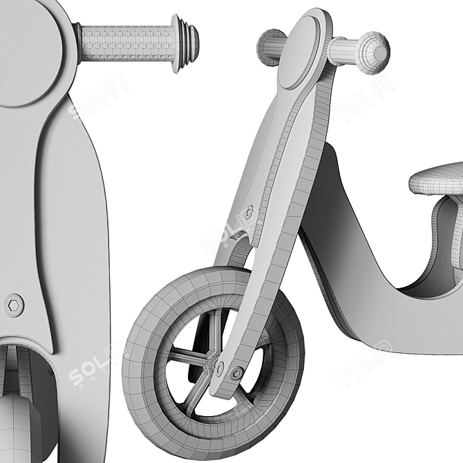 "Little Dutch Olive Kids Scooter 3D model image 4