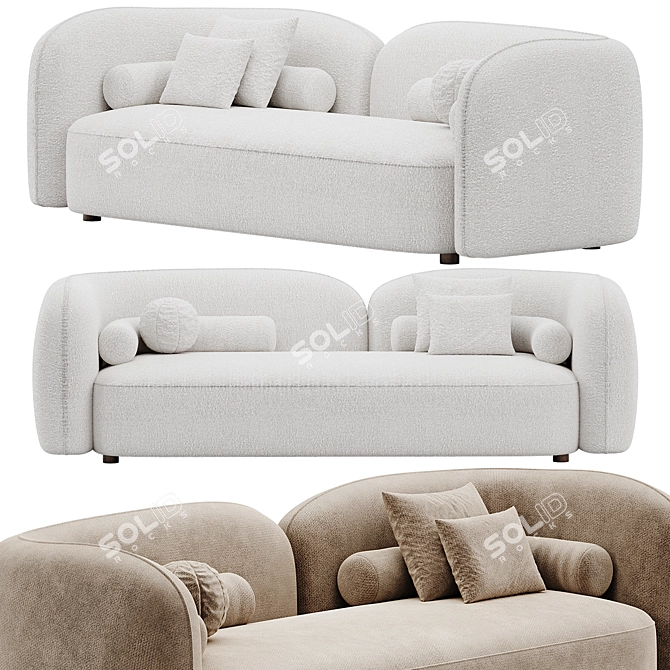 Modern Bodrum Sofa Set 3D 3D model image 2