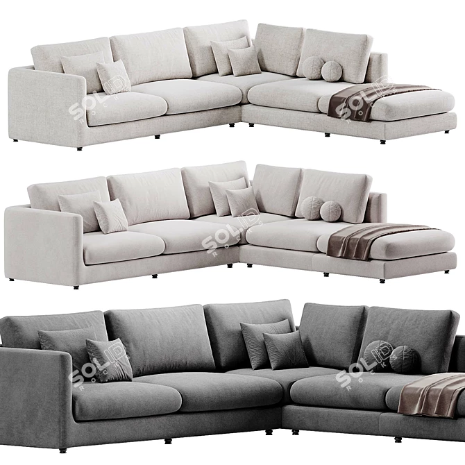Modern Rendez Vous Sofa Design 3D model image 1