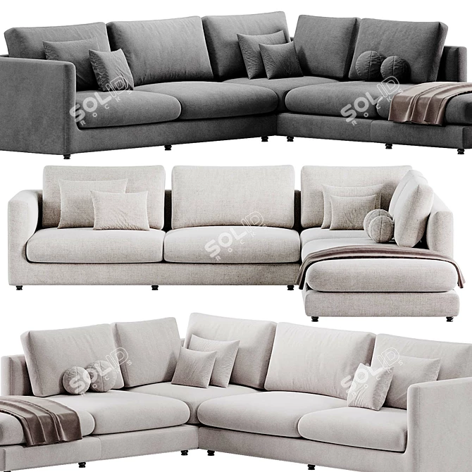 Modern Rendez Vous Sofa Design 3D model image 2