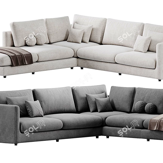 Modern Rendez Vous Sofa Design 3D model image 3