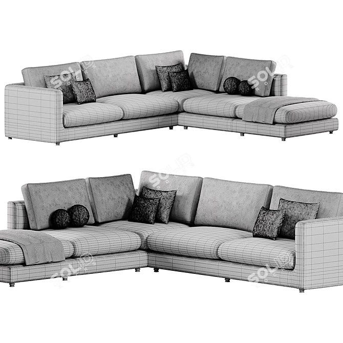Modern Rendez Vous Sofa Design 3D model image 4