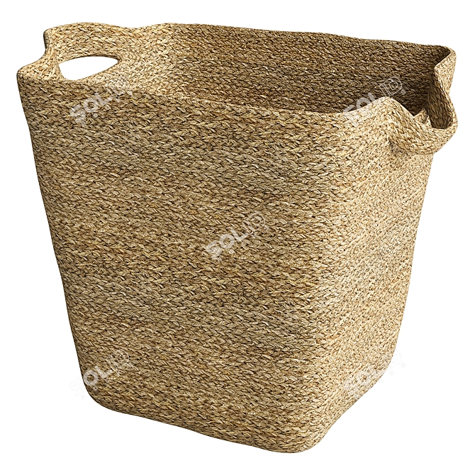 Rustic Natural Basket 2017 3D model image 2