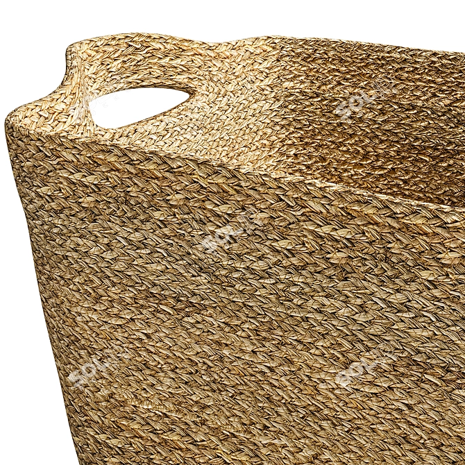 Rustic Natural Basket 2017 3D model image 3