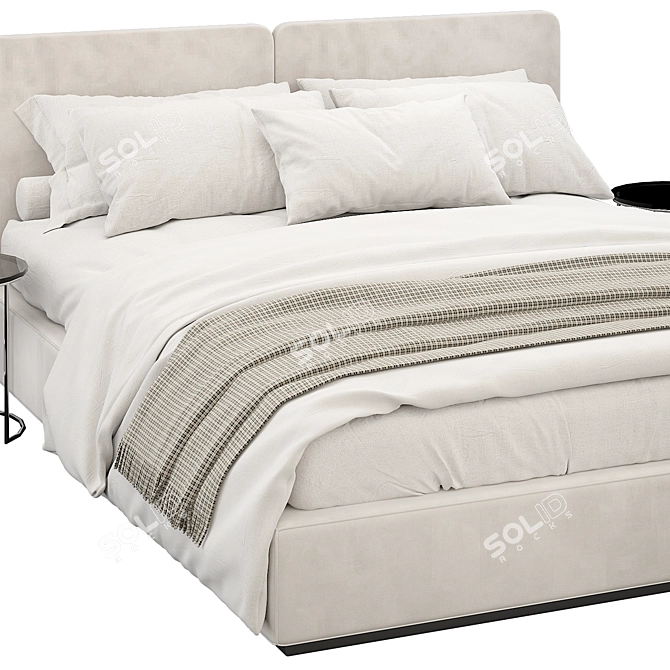 Modern Bed Design 3D Model 3D model image 2