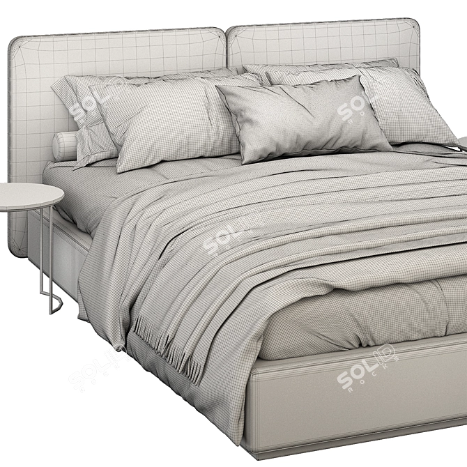 Modern Bed Design 3D Model 3D model image 4
