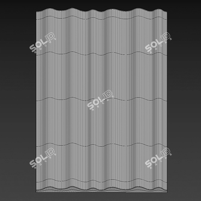 Innovative Textured Gypsum Panel 3D model image 2