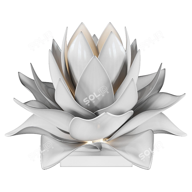 Lotus Flower Table Lamp 3D model image 2