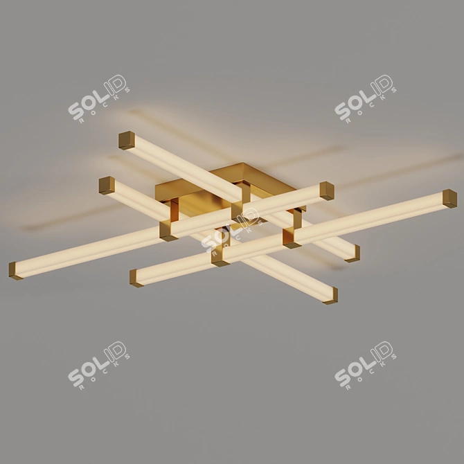 Contemporary Blade Pendant Light 3D model image 3