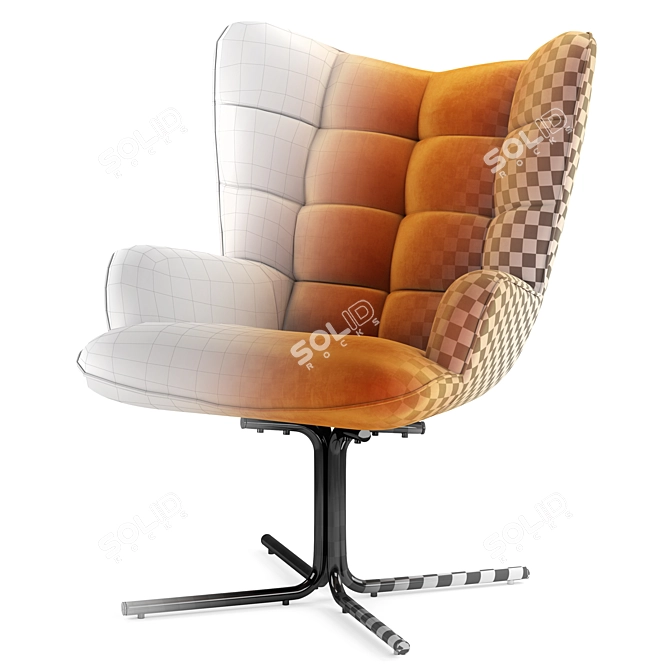 Modern Oscar Armchair 3D Model 3D model image 6