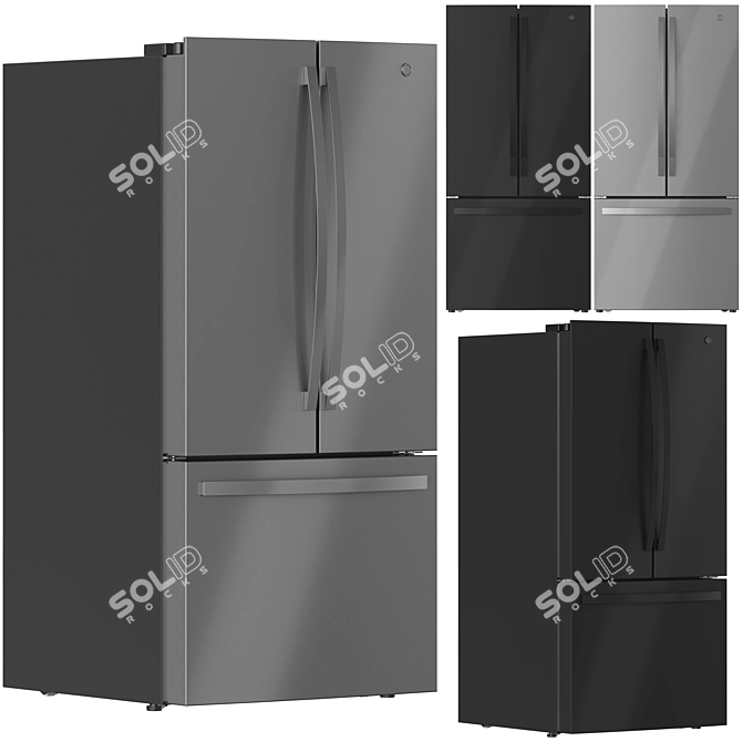 GE Refrigerator 3D Model Collection 3D model image 4