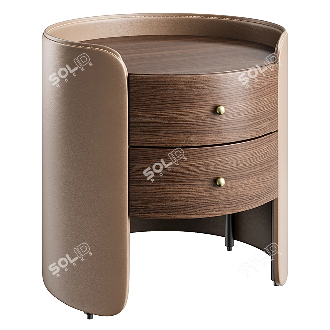 Firmo Bedside Table in Brown 3D model image 1