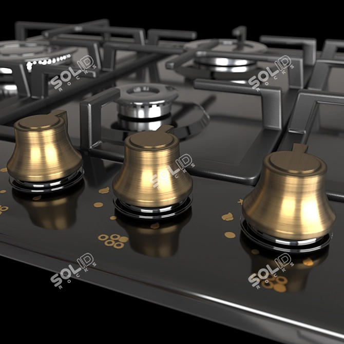 Stylish Maunfeld Gas Hob 3D model image 3