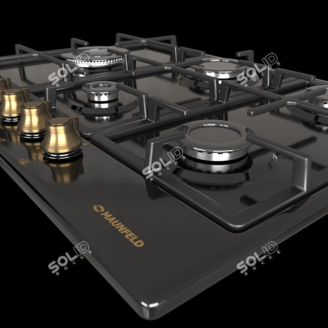 Stylish Maunfeld Gas Hob 3D model image 4