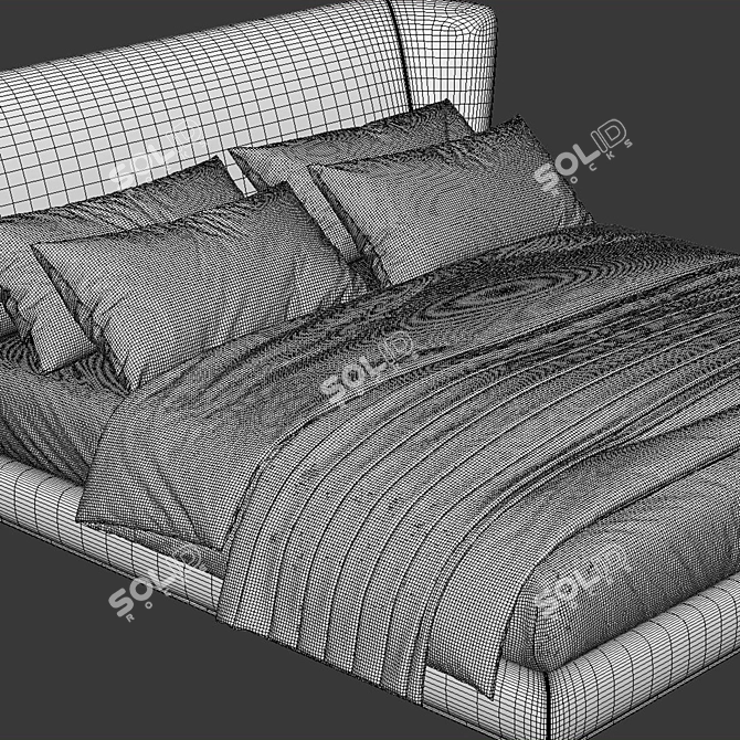 Elegant 2013 Gentleman Night Bed 3D model image 4