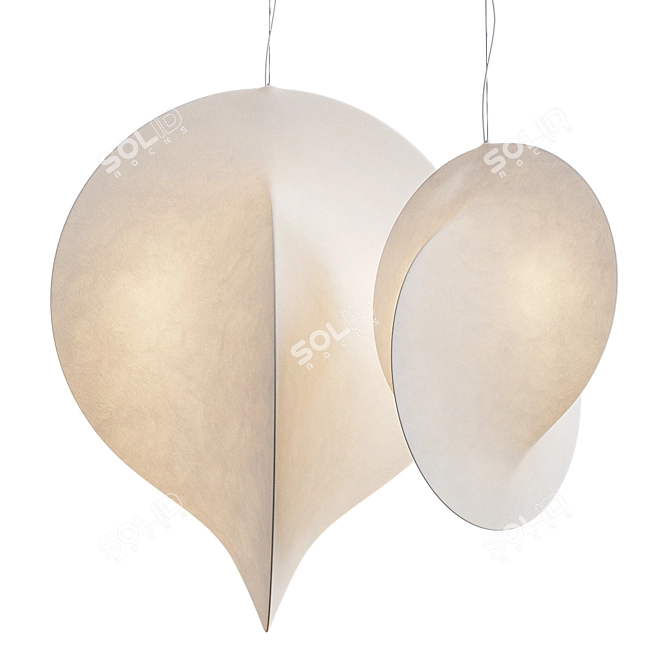 Abstract Overlap Suspension Lamps Set 3D model image 1