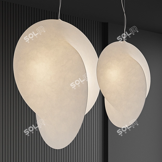 Abstract Overlap Suspension Lamps Set 3D model image 3