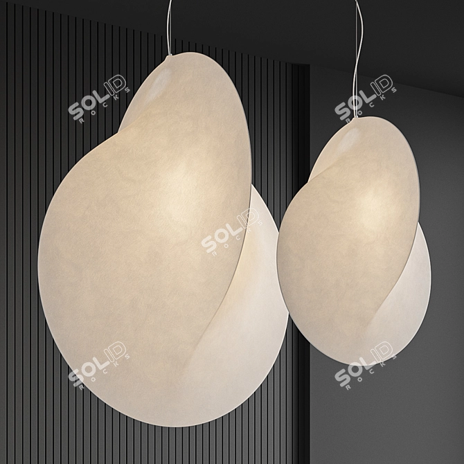 Abstract Overlap Suspension Lamps Set 3D model image 4