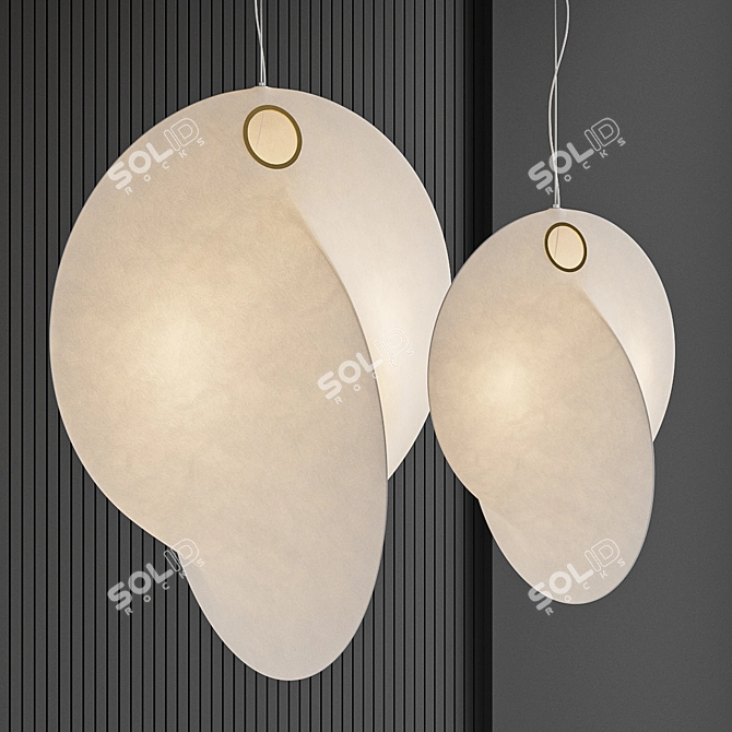 Abstract Overlap Suspension Lamps Set 3D model image 5