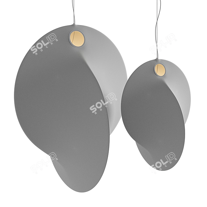 Abstract Overlap Suspension Lamps Set 3D model image 6