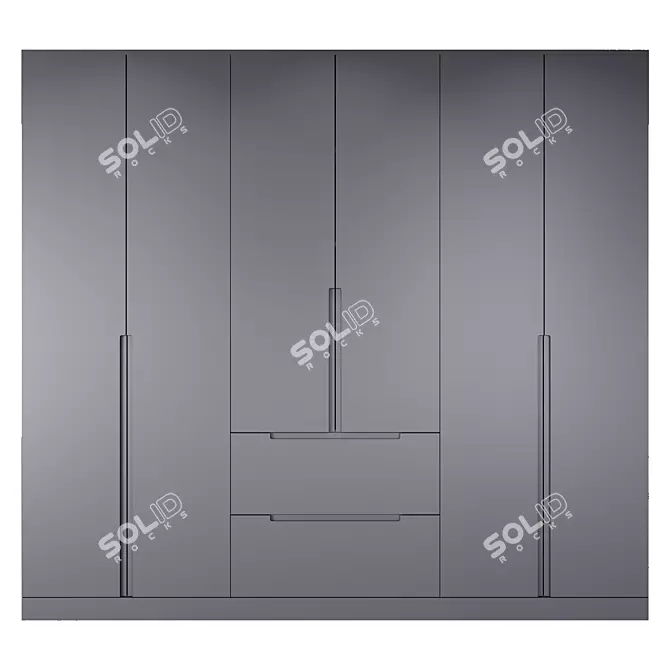 Irvin Bedroom Wardrobe 3D model image 1