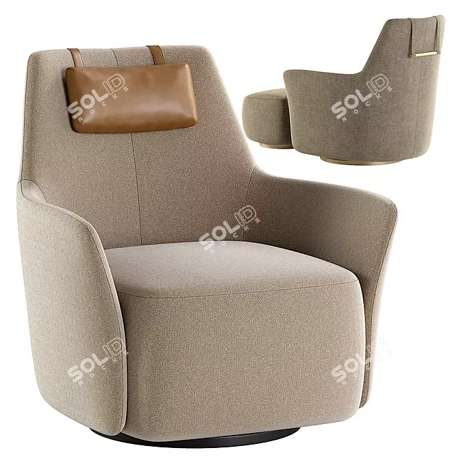 Luxury Alexander Armchair 3D Model 3D model image 5