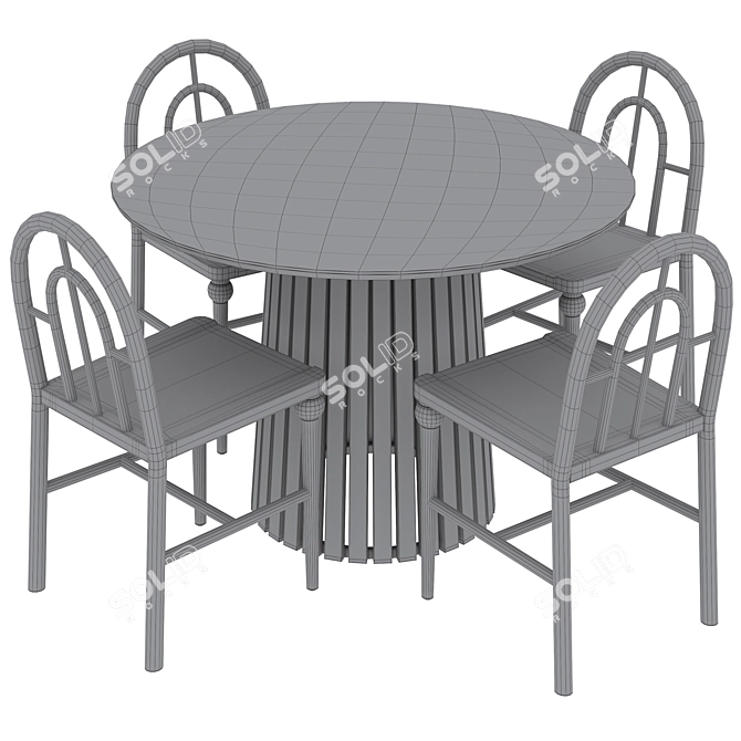 Fern Dining Chair & Christo Table 3D model image 6