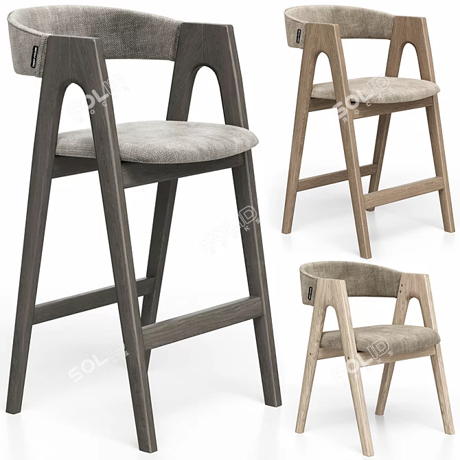 Dublin Stools Trio by Deephouse 3D model image 1