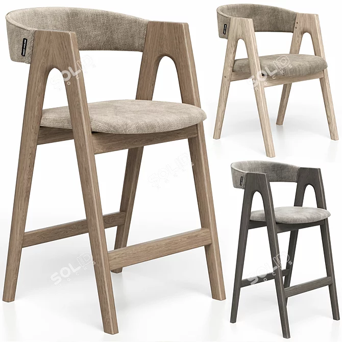 Dublin Stools Trio by Deephouse 3D model image 2