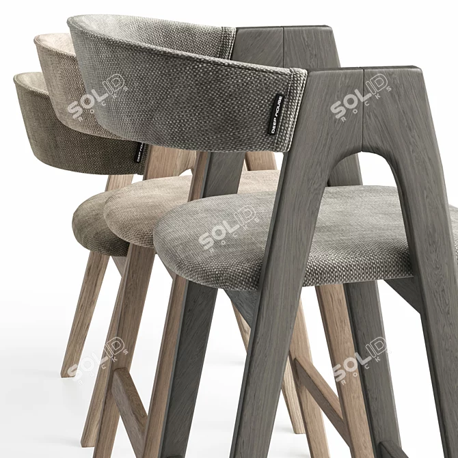 Dublin Stools Trio by Deephouse 3D model image 6