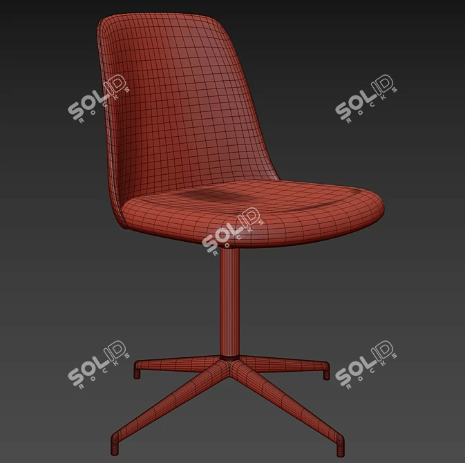 Fayette Cloud Fabric Office Chair 3D model image 5