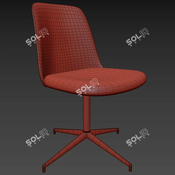 Fayette Cloud Fabric Office Chair 3D model image 6