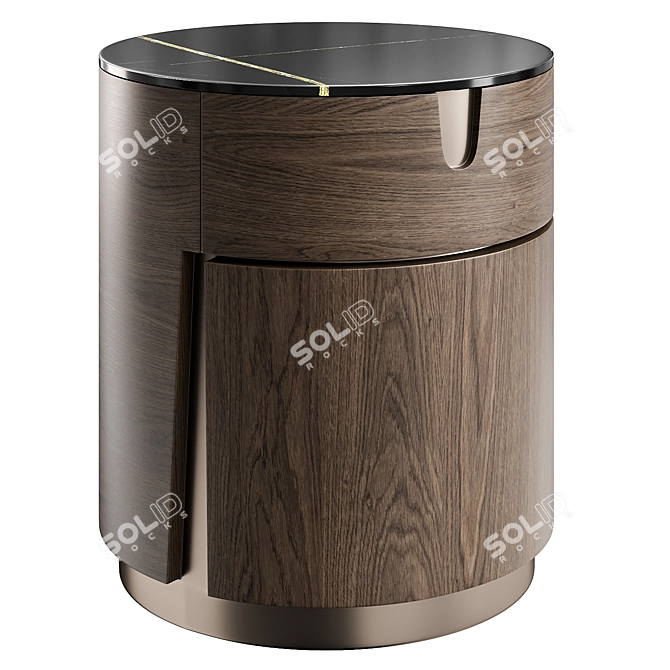 Radiane 54 Nightstand with Bronzoro Finish 3D model image 2