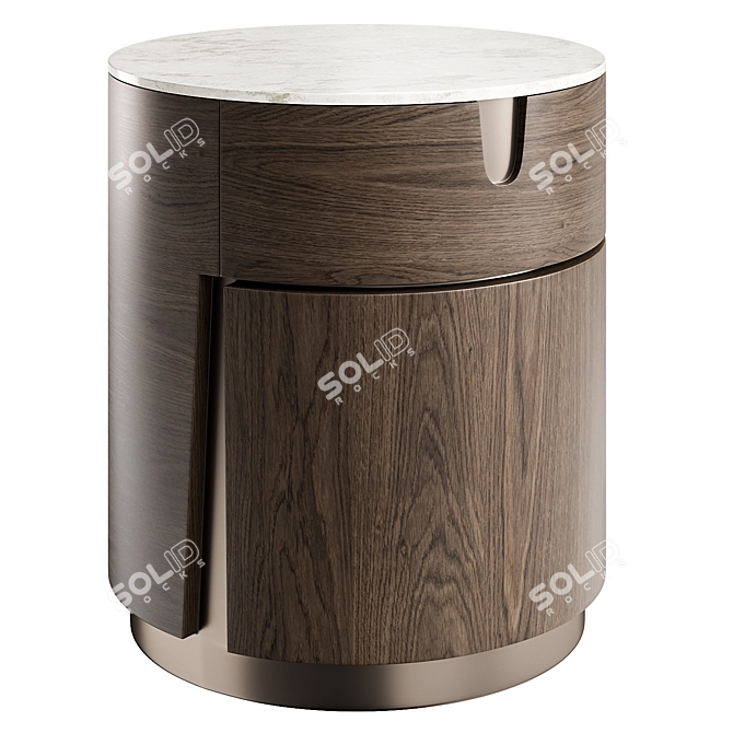 Radiane 54 Nightstand with Bronzoro Finish 3D model image 3