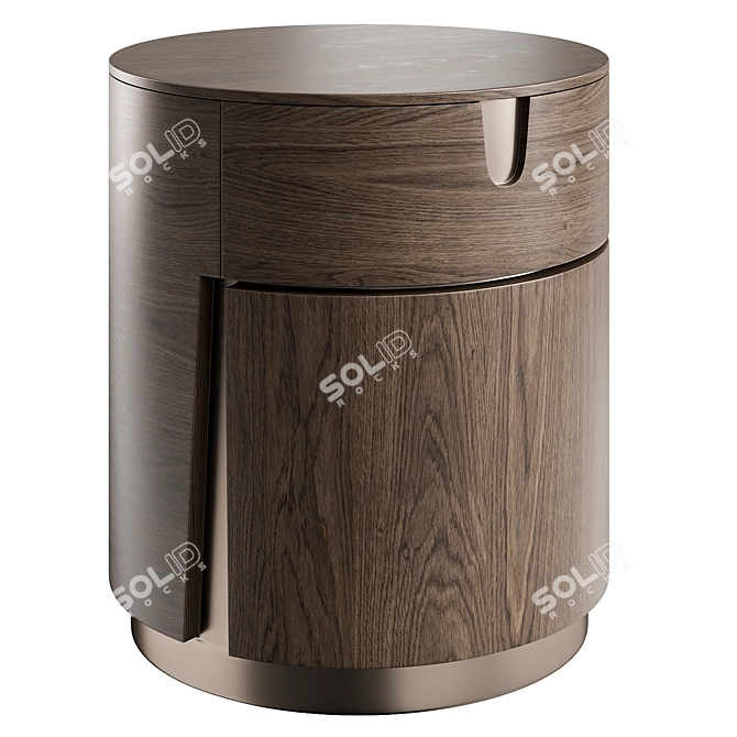 Radiane 54 Nightstand with Bronzoro Finish 3D model image 4