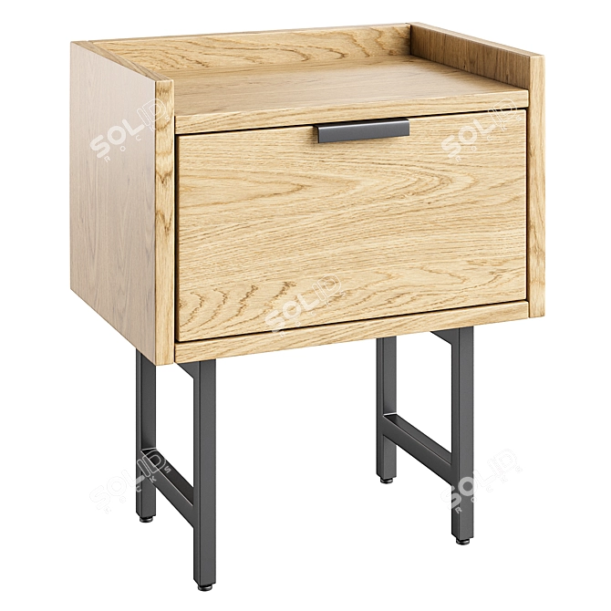 Contemporary Bedside Table Volga 3D model image 1